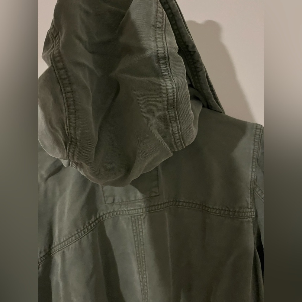 AMERICAN EAGLE - Olive Hooded Utility Jacket - Women’s Size Large - Picture 6 of 6